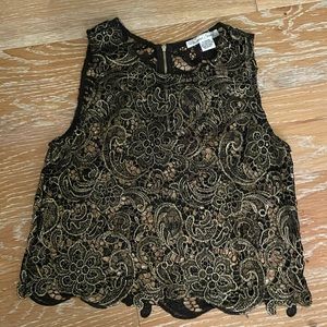 Gold & Black Festive Top